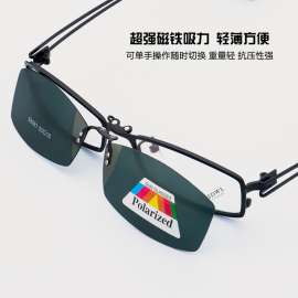 厂家直销2017新款男士偏光金属套镜 磁铁吸附式太阳镜 钓鱼眼镜